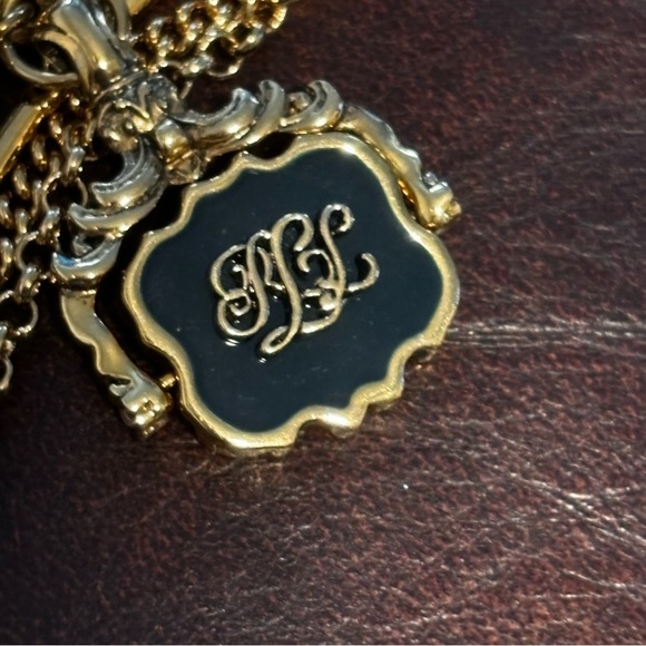 Ralph Lauren gold tone 5 strand pendants necklace - Picture 5 of 9